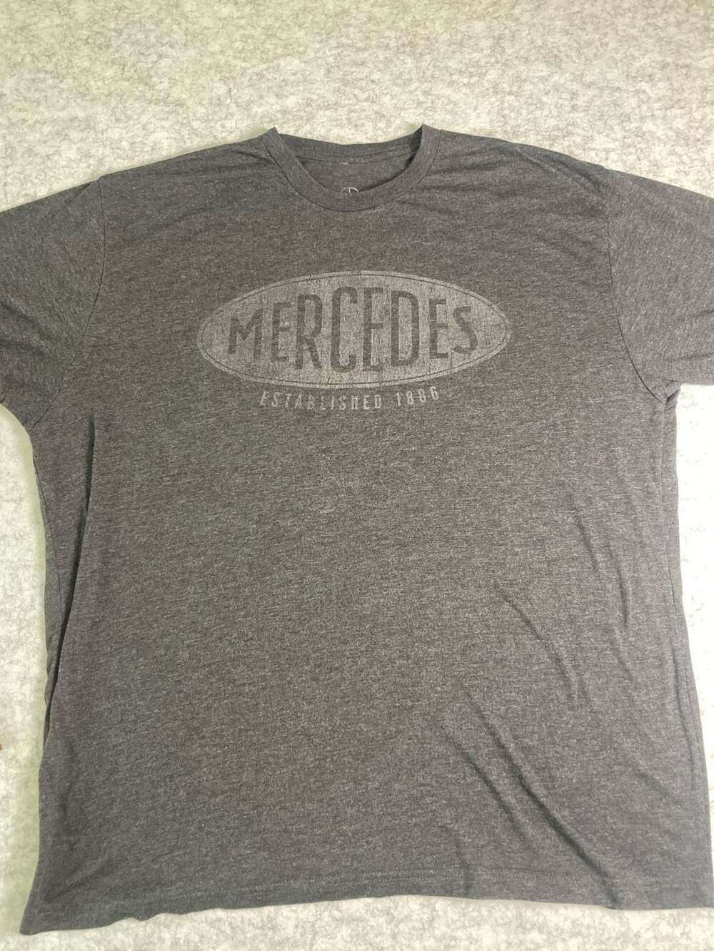 Mercedes-Benz Established 1886 Charcoal Gray Oval Graphic T-Shirt